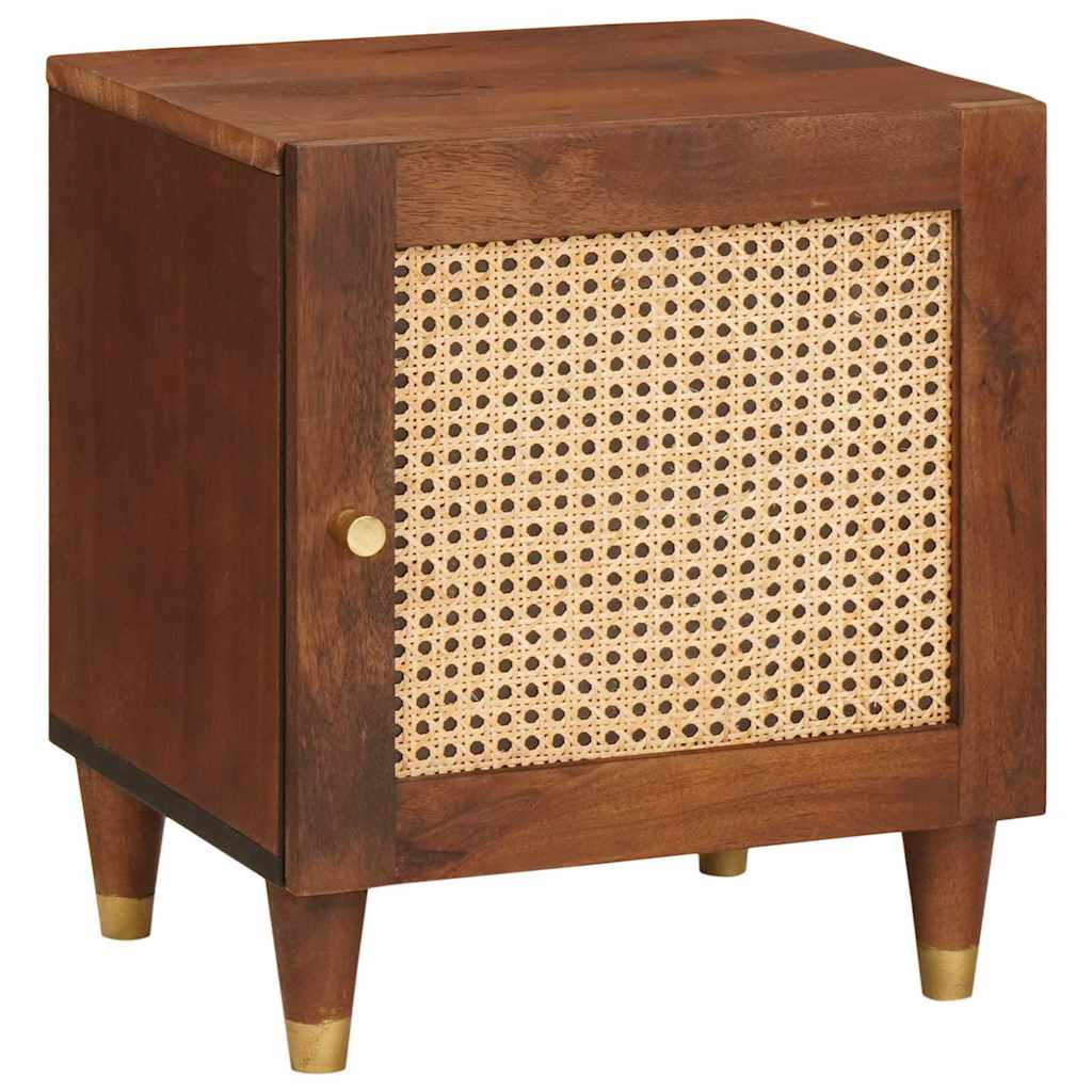 Nachtkastje 2 st Bruin 40 x 33,5 x 46 cm Massief acaciahout
