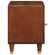 Nachtkastje 2 st Bruin 40 x 33,5 x 46 cm Massief acaciahout