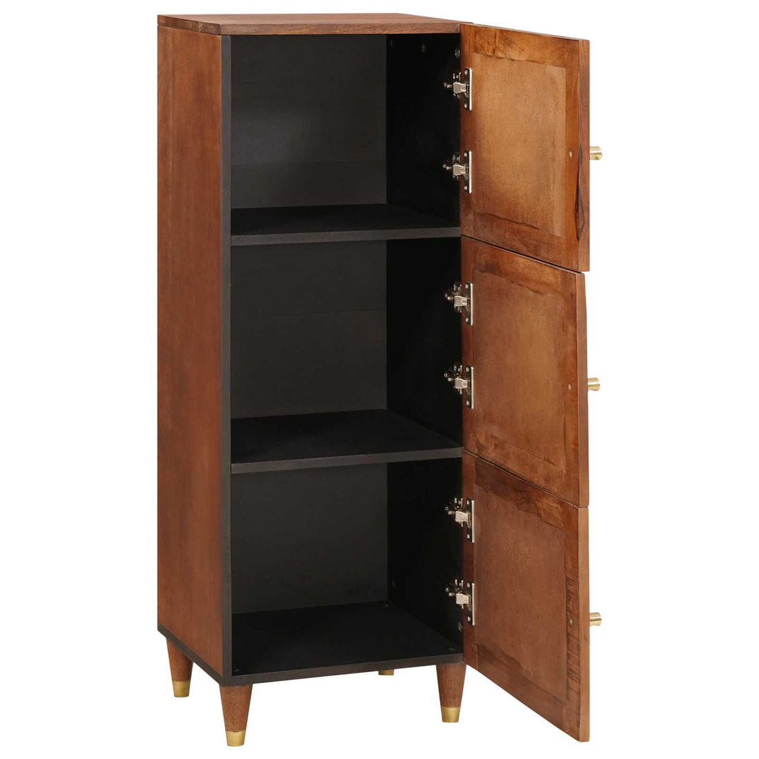 Hoge kast Bruin 40 x 33,5 x 110 cm massief mangohout