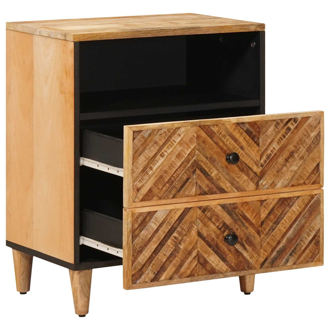 Nachtkastje Bruin 50 x 33 x 60 cm massief mangohout