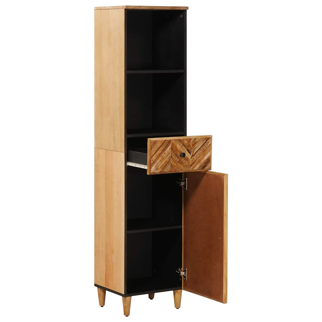 Badkamerkast Bruin 38 x 33,5 x 160 cm massief mangohout