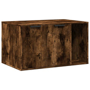 Kattenbakkast 80x50x45 cm bewerkt hout gerookt eikenkleurig