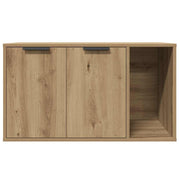 Kattenbakkast 80x50x45 cm bewerkt hout artisanaal eikenkleurig