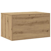 Kattenbakkast 80x50x45 cm bewerkt hout artisanaal eikenkleurig