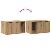 Kattenbakkast 80x50x45 cm bewerkt hout artisanaal eikenkleurig