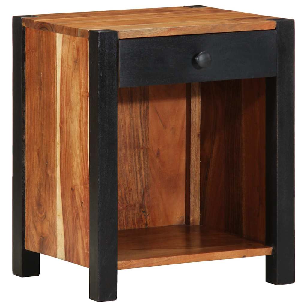 Nachtkastje 2 st Bruin 40 x 35 x 50 cm Massief Acaciahout
