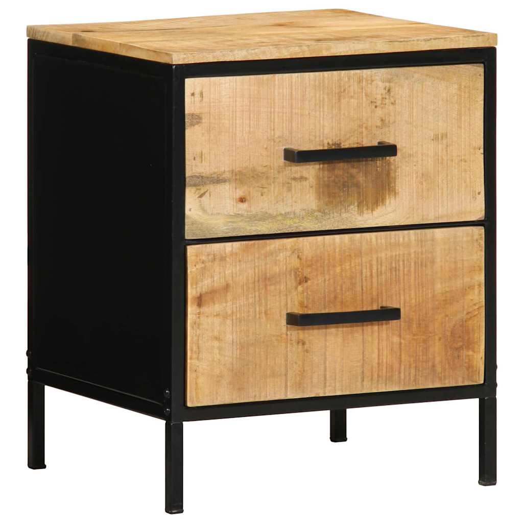 Nachtkastje 2 st Bruin en zwart 40 x 35 x 50 cm