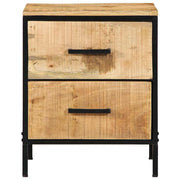 Nachtkastje 2 st Bruin en zwart 40 x 35 x 50 cm