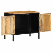 Nachtkastje 2 st Bruin en zwart 50 x 30 x 45 cm