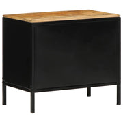 Nachtkastje 2 st Bruin en zwart 50 x 30 x 45 cm