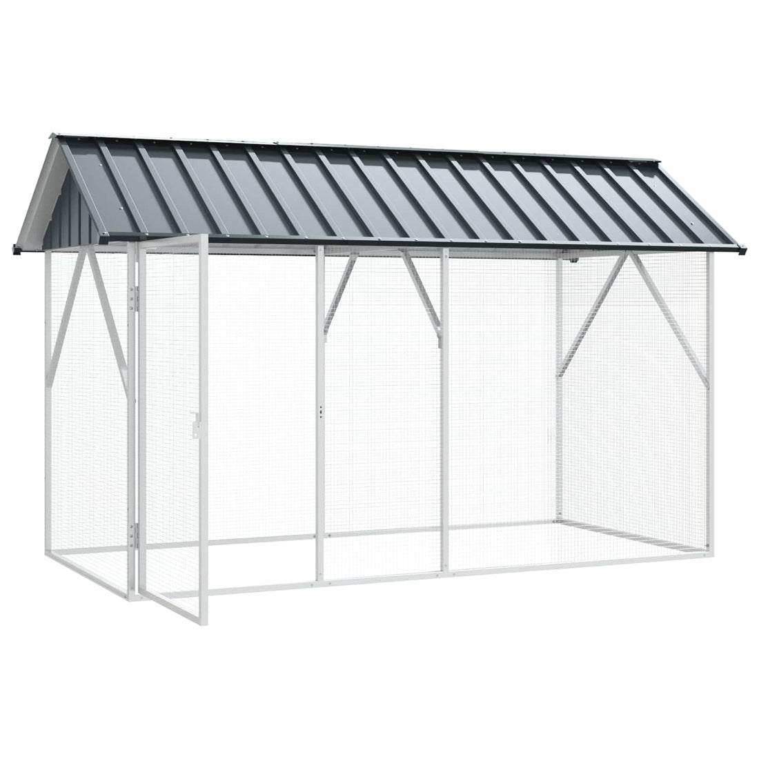 Vogelkooi Antraciet 227 x 112 x 141 cm