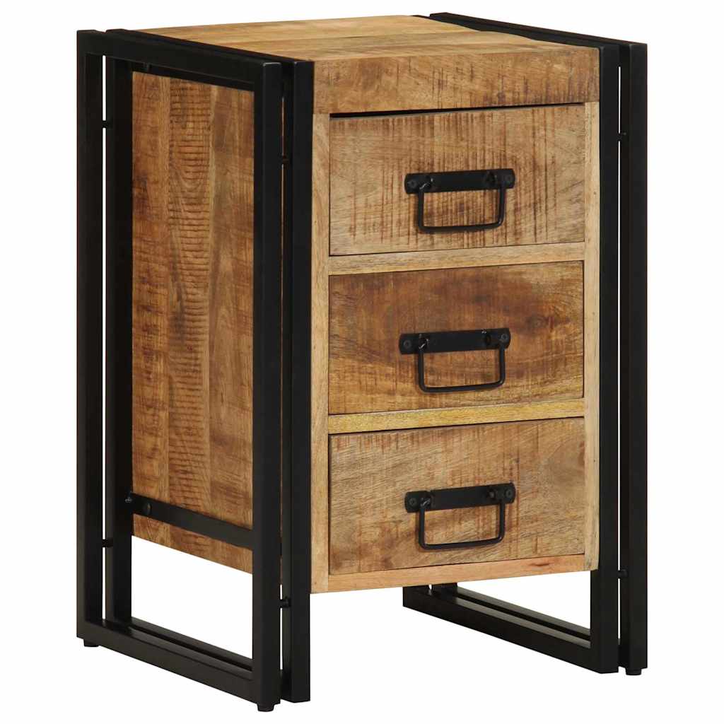 Nachtkastje met lade Bruin 40 x 40 x 59 cm massief mangohout