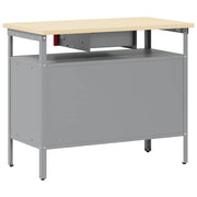 Werkbank met lade met plank Rood en Grijs 100 x 55 x 85 cm