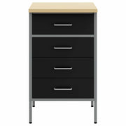 Werkbank met lade en opbergruimte Zwart en Grijs 50 x 55 x 85 cm