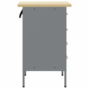 Werkbank met lade en opbergruimte Zwart en Grijs 50 x 55 x 85 cm