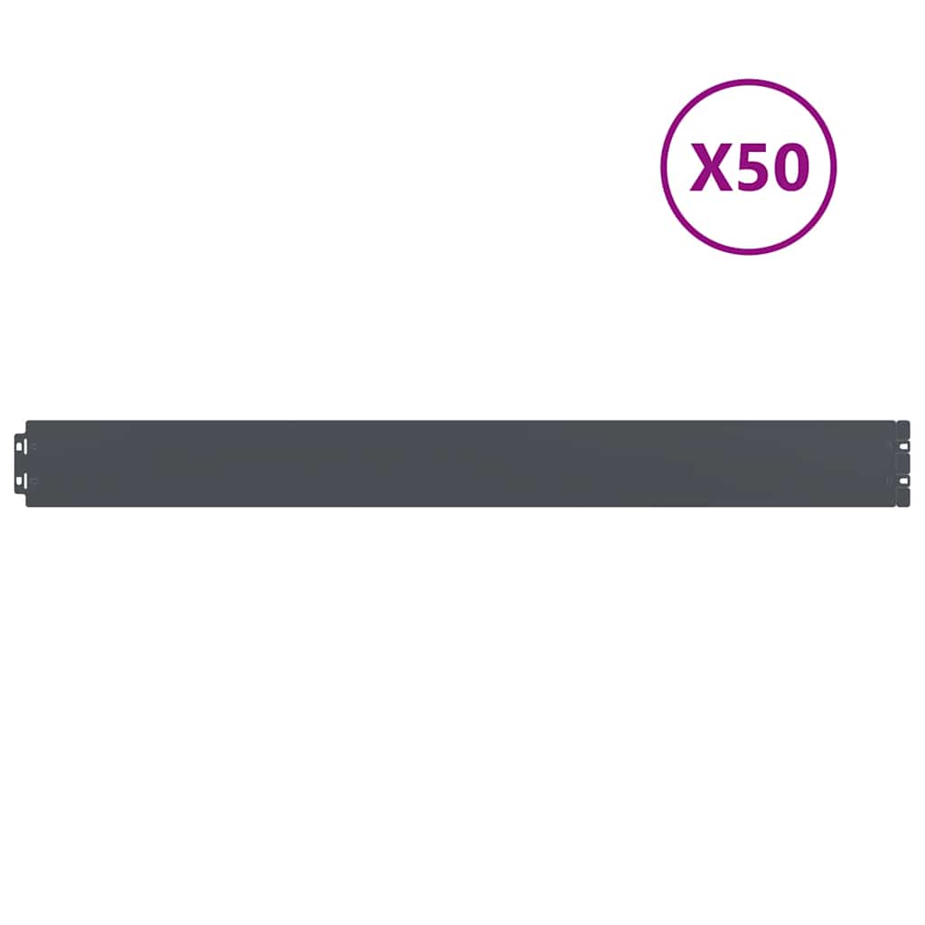 Gazonrand 50 st 10 x 103 cm Koudgewalst staal Antraciet