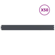 Gazonrand 50 st 10 x 103 cm Koudgewalst staal Antraciet