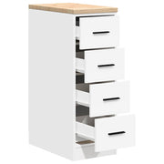 Garagekast 30x51x85 cm massief grenenhout wit