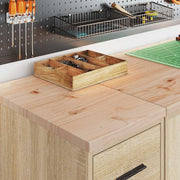 Garagekast 30x51x85 cm massief grenenhout sonoma eikenkleurig