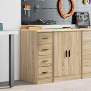 Garagekast 30x51x85 cm massief grenenhout sonoma eikenkleurig