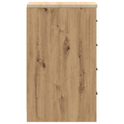 Garagekast 30x51x85 cm massief grenenhout artisan eikenkleurig