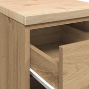 Garagekast 30x51x85 cm massief grenenhout artisan eikenkleurig