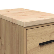 Garagekast 30x51x85 cm massief grenenhout artisan eikenkleurig