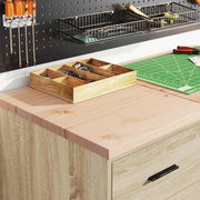 Garagekast 40x51x85 cm massief grenenhout sonoma eikenkleurig