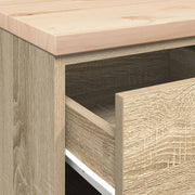 Garagekast 40x51x85 cm massief grenenhout sonoma eikenkleurig