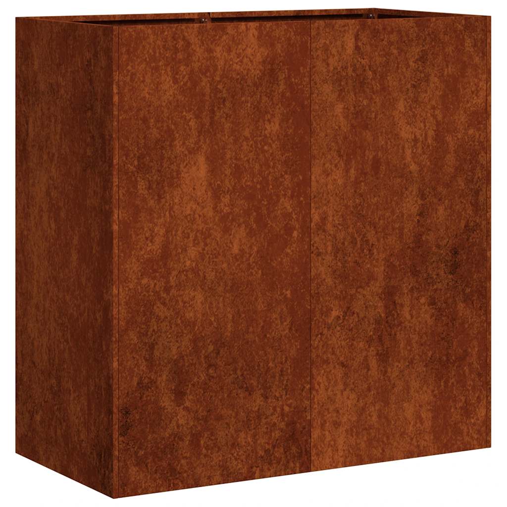 Plantenbak roestkleurig 80x40x80 cm weervast staal