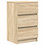 Nachtkastjes met 3 lades 2 st 39x35x65 cm Sonoma eikenkleurig