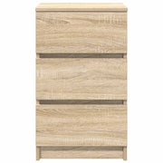 Nachtkastjes met 3 lades 2 st 39x35x65 cm Sonoma eikenkleurig
