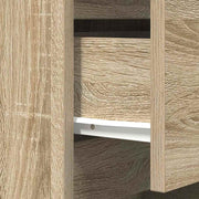 Nachtkastjes met 3 lades 2 st 39x35x65 cm Sonoma eikenkleurig