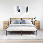 Nachtkastjes 3 lades 2 st 39x35x65 cm ambachtelijk eikenkleurig