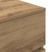 Nachtkastjes 3 lades 2 st 39x35x65 cm ambachtelijk eikenkleurig