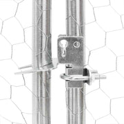 Hondenhok voor buiten met deur 2x4x1 m gegalvaniseerd staal