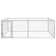 Hondenhok voor buiten met deur 3x2x1 m gegalvaniseerd staal
