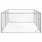 Hondenhok voor buiten met deur 3x2x1 m gegalvaniseerd staal