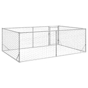 Hondenhok voor buiten met deur 3x2x1 m gegalvaniseerd staal
