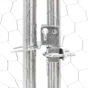 Hondenhok voor buiten met deur 3x2x1 m gegalvaniseerd staal