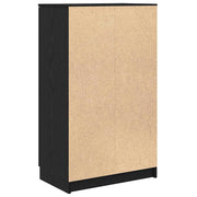 Schoenenkast Zwart Eiken 59 x 35 x 100 cm Bewerkt hout