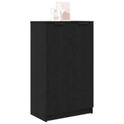 Schoenenkast Zwart Eiken 59 x 35 x 100 cm Bewerkt hout