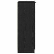 Schoenenkast Zwart Eiken 59 x 35 x 100 cm Bewerkt hout