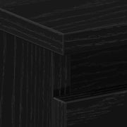 Nachtkastje 2 st Zwart Eiken 40 x 35 x 62,5 cm Bewerkt hout