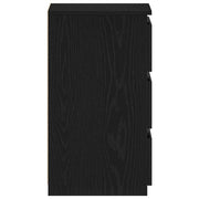 Nachtkastje 2 st Zwart Eiken 40 x 35 x 62,5 cm Bewerkt hout