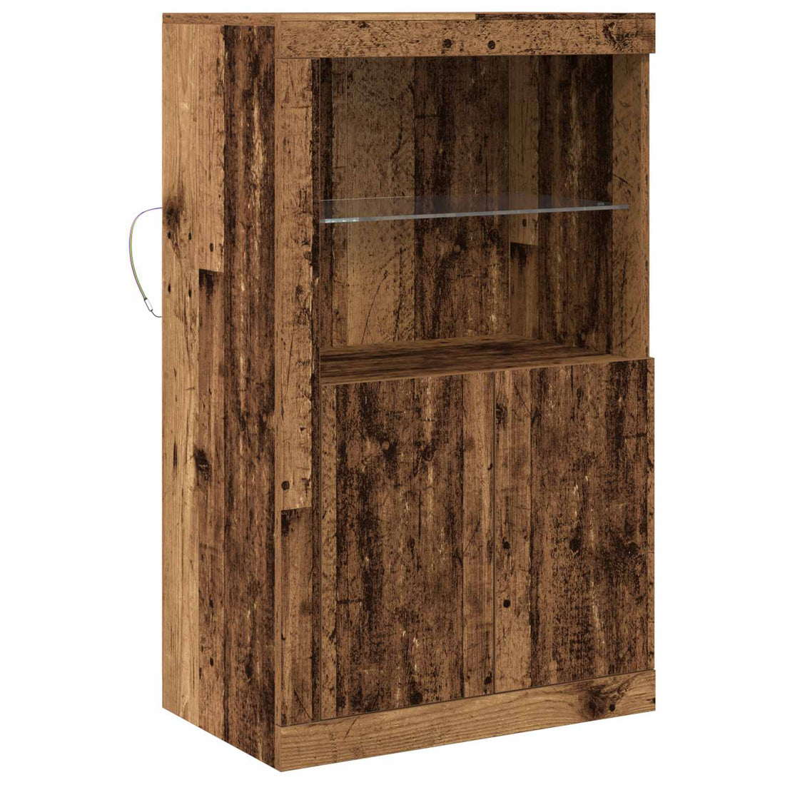 LED Sideboard 60,5 x 37 x 100 cm Bewerkt hout Oudhout