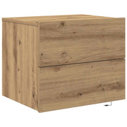 Nachtkastje 2 st Artisan Eiken 50 x 39 x 41 cm Bewerkt hout