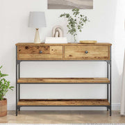 Wandtafel oud hout-look 100 x 25 x 75 cm Bewerkt hout