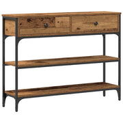 Wandtafel oud hout-look 100 x 25 x 75 cm Bewerkt hout