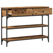 Wandtafel oud hout-look 100 x 25 x 75 cm Bewerkt hout